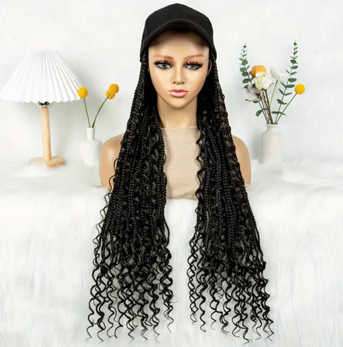 Bohémienne | Perruque Twist Braids avec Casquette – Style Naturel et Pratique