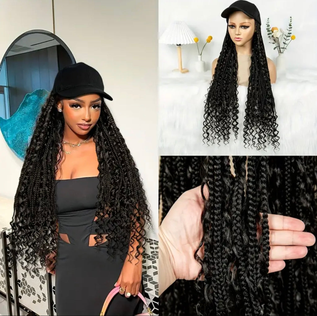 Bohémienne | Perruque Twist Braids avec Casquette – Style Naturel et Pratique